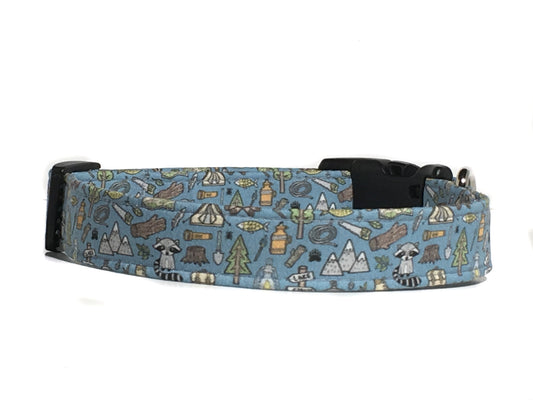 "Gone Camping" Dog Collar