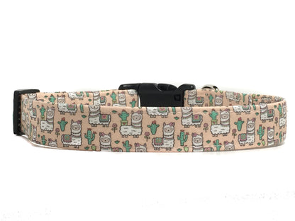 "Llamas & Cactus" Dog Collar