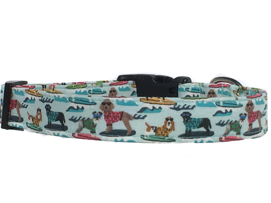 "Fetching Waves" Dog Collar